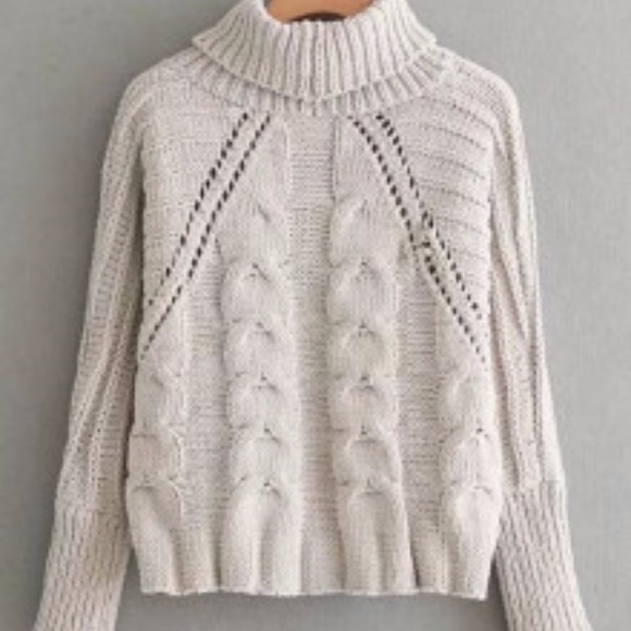 🆕Cable Knit Turtleneck Sweater - Picture 2 of 4