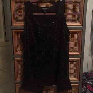 Black sequin top