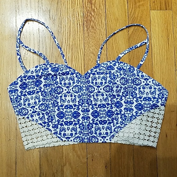 Mika & Gala Crop Top Bralette Size 8 - Picture 1 of 2