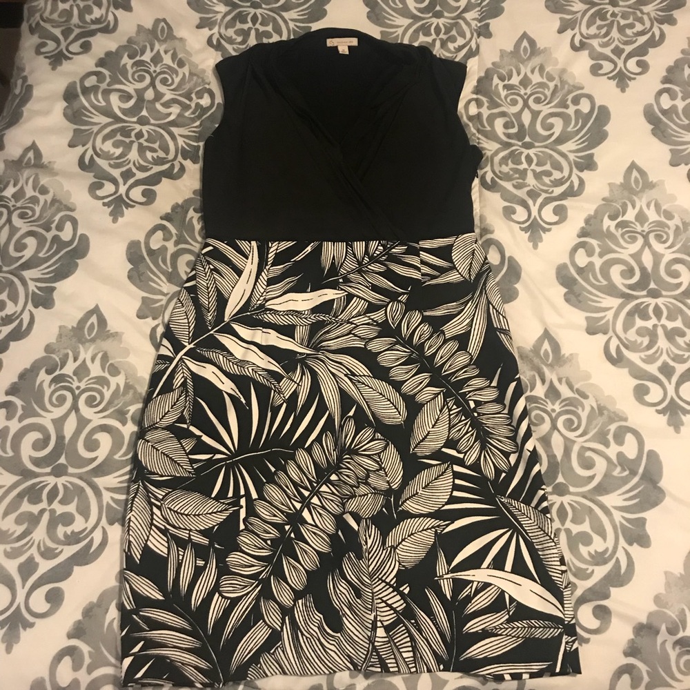 Tropical Pattern Sleeveless Dress