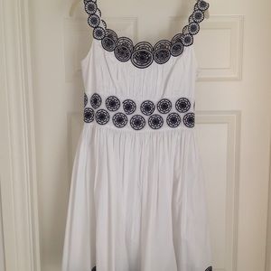 Antonio Melani navy and white cotton dress
