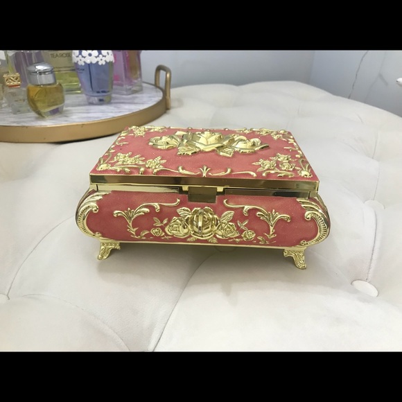 Pink and Gold Indian Jewelry Box