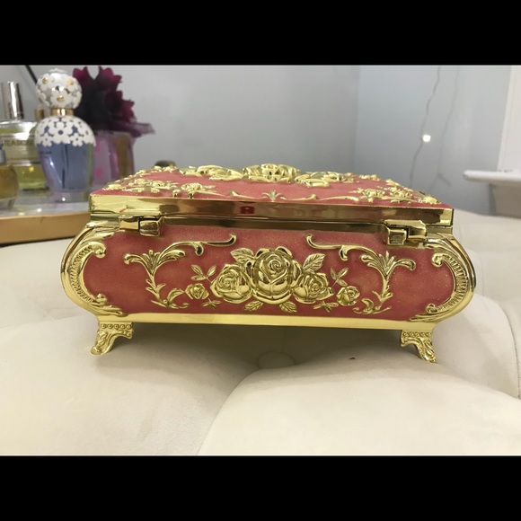 Pink and Gold Indian Jewelry Box