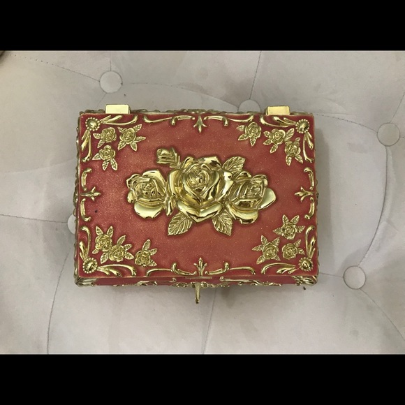 Pink and Gold Indian Jewelry Box