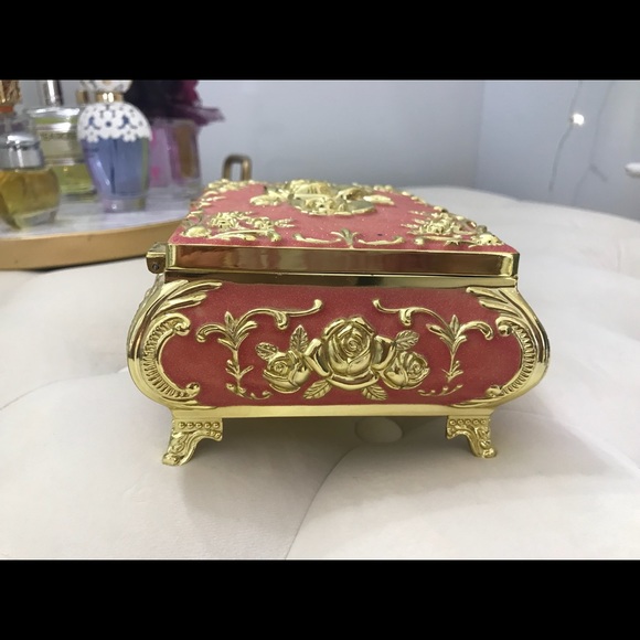 Pink and Gold Indian Jewelry Box