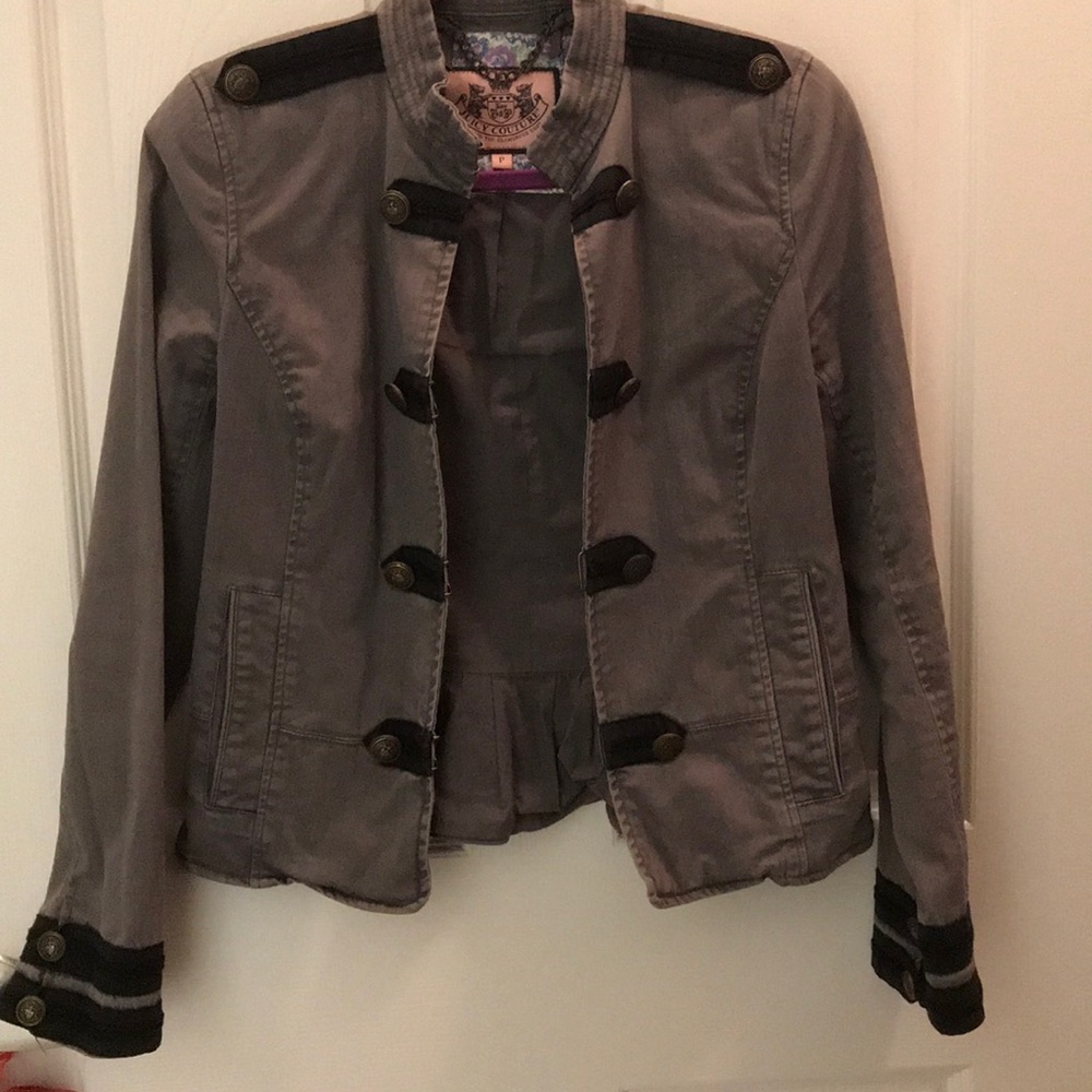 Juicy Couture grey military jacket