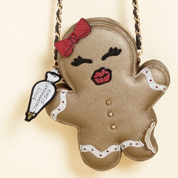 betsey johnson gingerbread purse