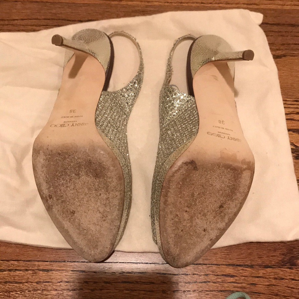 Jimmy Choo champagne glitter sling pump - Picture 4 of 5