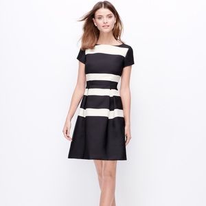NWOT Black and white stripe fit and flare dress