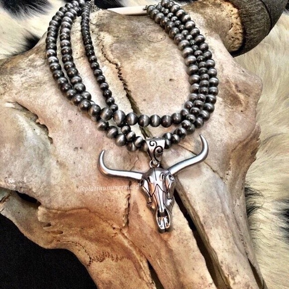 Longhorn Navajo Pearl Necklace Set 🌵 - Picture 6 of 7