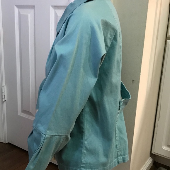 Live a Little Ruffle Bell Arm Swing Jacket with Pickets sz S 3/4 Length Arms - Picture 2 of 8