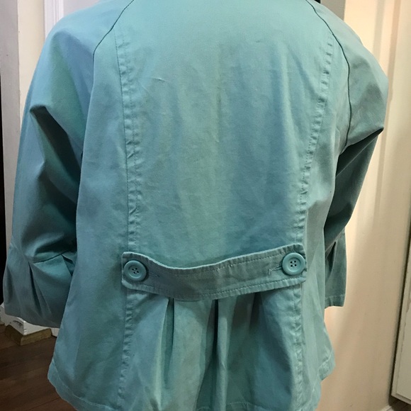 Live a Little Ruffle Bell Arm Swing Jacket with Pickets sz S 3/4 Length Arms - Picture 3 of 8