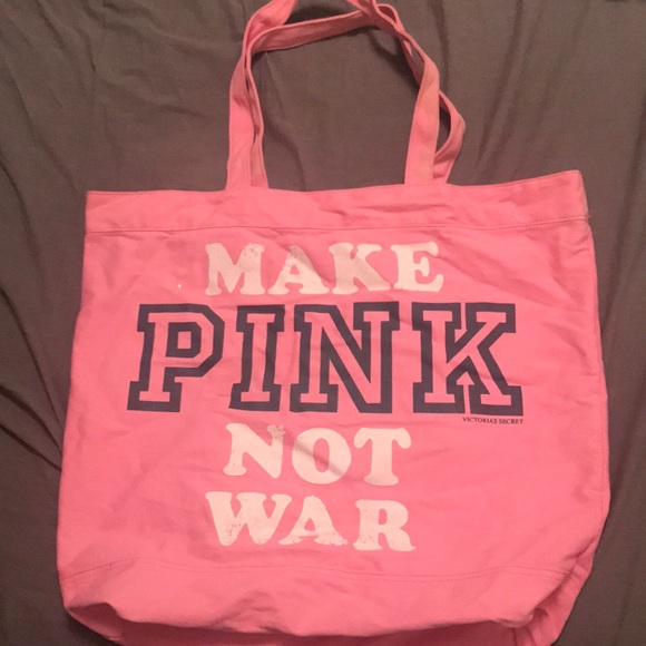 Make Pink Not War Canvas Tote - Picture 1 of 4