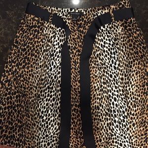 White House Black Market leopard print skirt