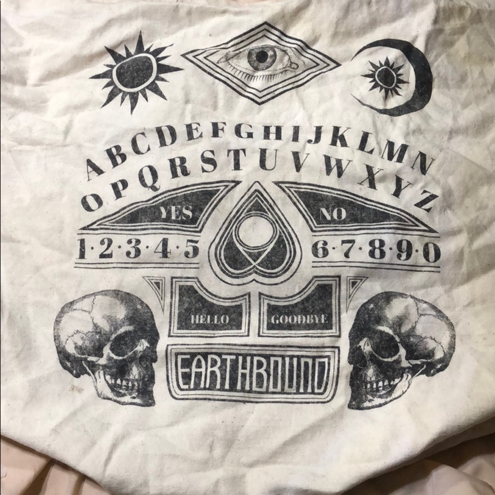 Ouija board tote bag used once
