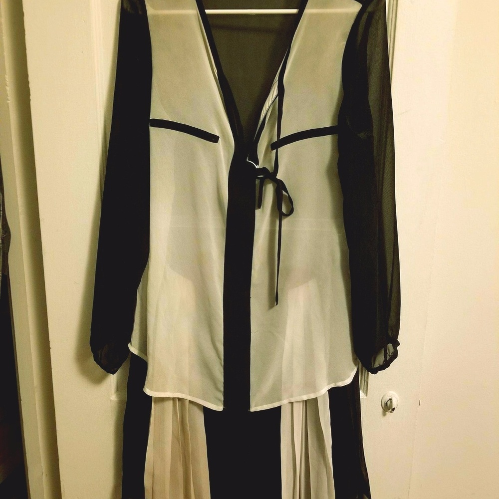 Black & White Matching Blouse and Dress
