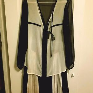 Black & White Matching Blouse and Dress