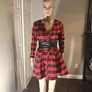 Beautiful red and black plaid dress