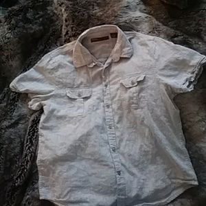 Perry Ellis do beige/khaki linen shirt 2 pocket