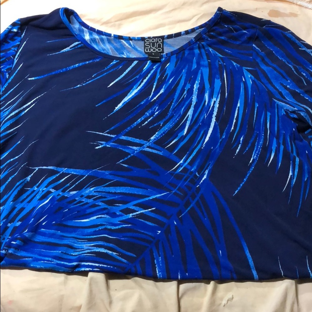 Blue printed A-Line Tunic