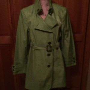 Kelly Green Trench Coat