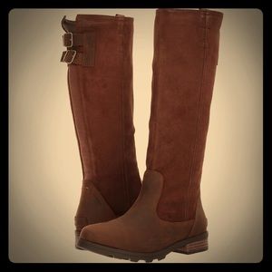 Sorel Emelie Tall Brown Leather Boots NWBox