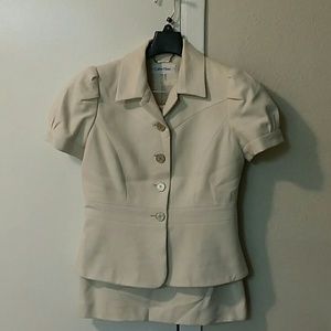 Calvin Klein  2pcs short sleeve skirt suit