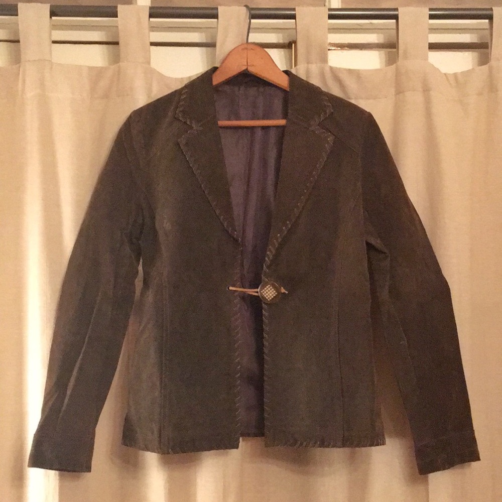 Vintage Chocolate Brown Slim Fit Leather Jacket