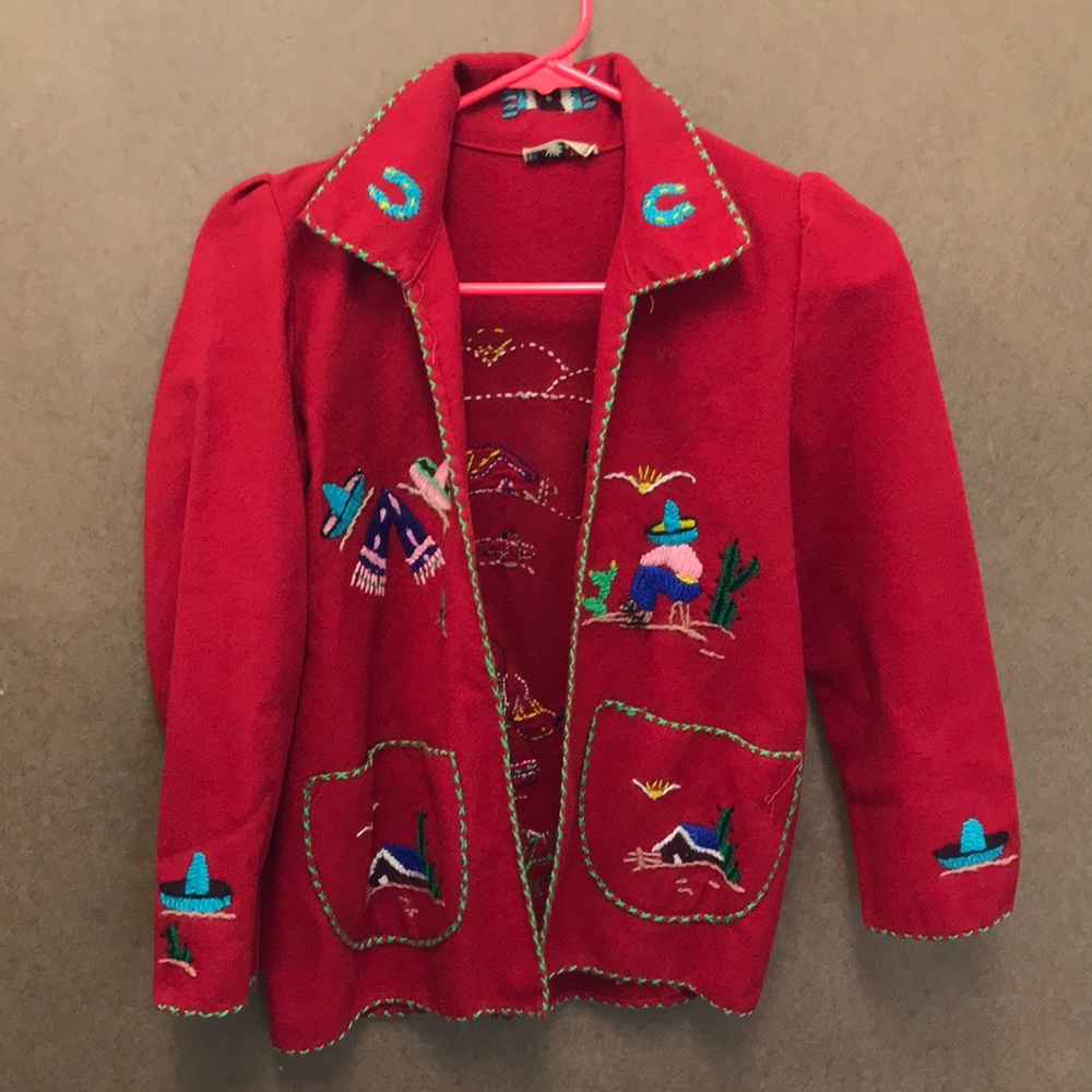 Vintage 70’s Mexican handmade 100% wool blazer