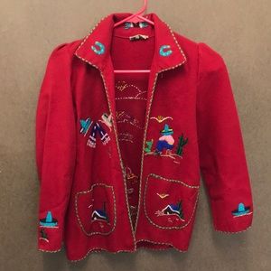 Vintage 70’s Mexican handmade 100% wool blazer