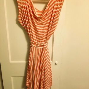 Pink & White stripped dress