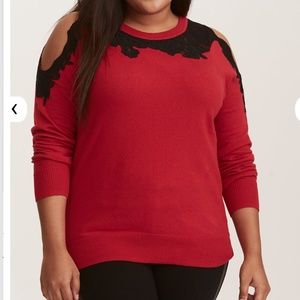 Cold shoulder sweater