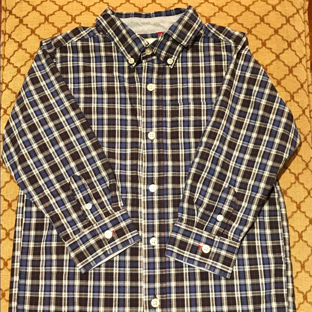 Plaid Button Down Collard Shirt