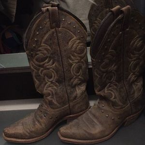 Authentic leather cowgirl boots