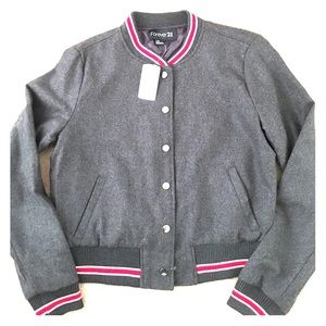 Forever 21 wool blend letterman jacket