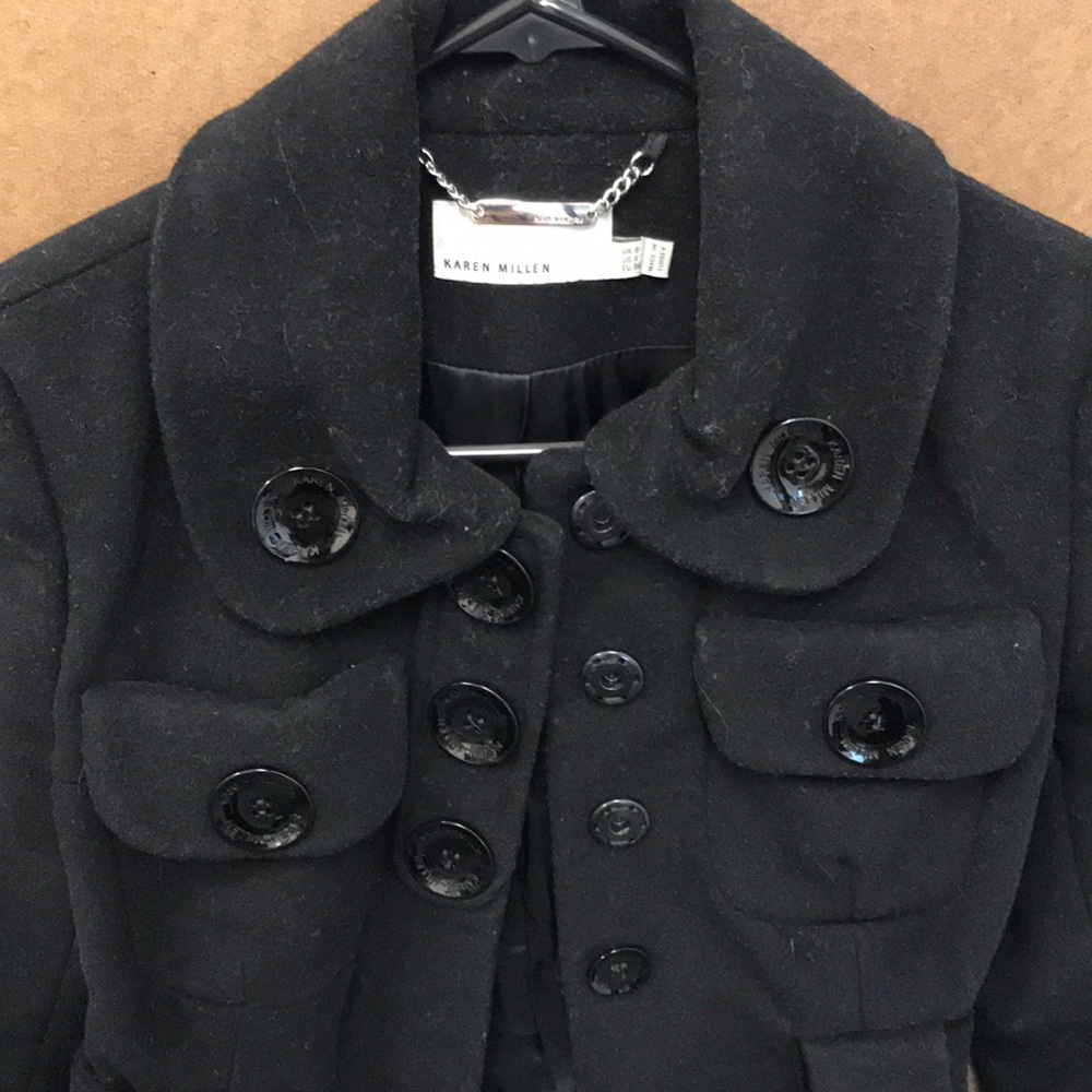 Karen Millen Wool Cashmere Black Coat 🧥