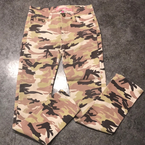 Yom yom Camouflage Jeans Girl Size 8 - Picture 1 of 4