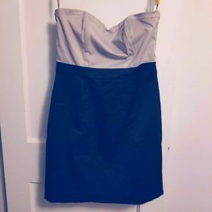 Strapless grey & black dress