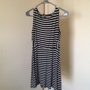 Black and White Striped Dress