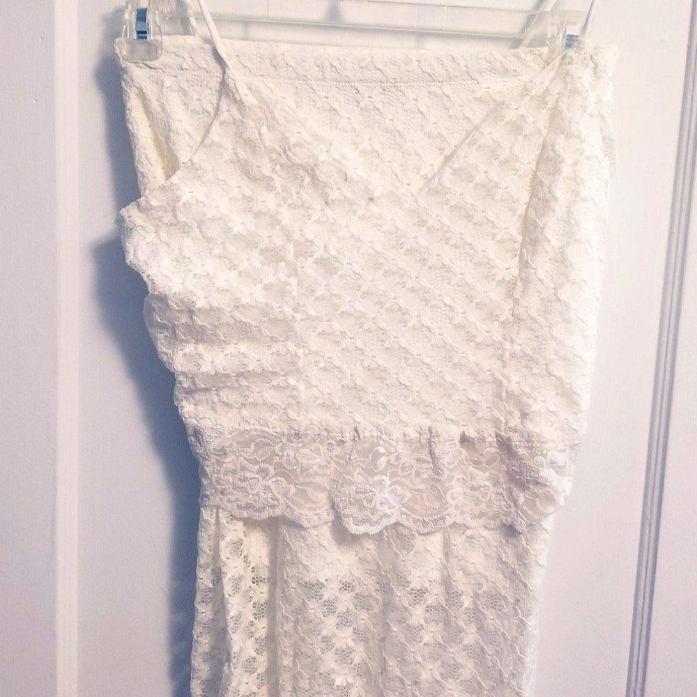 two piece, White Dress