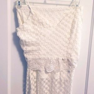 two piece, White Dress