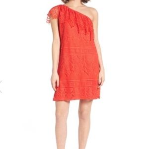 Lace one shoulder dress