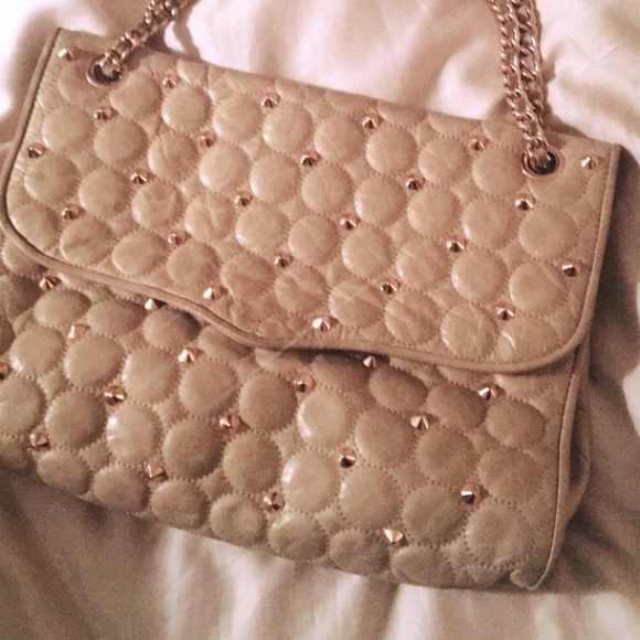 Rebecca Minkoff Handbags - Rebecca Minkoff Studded Tan Purse (medium)