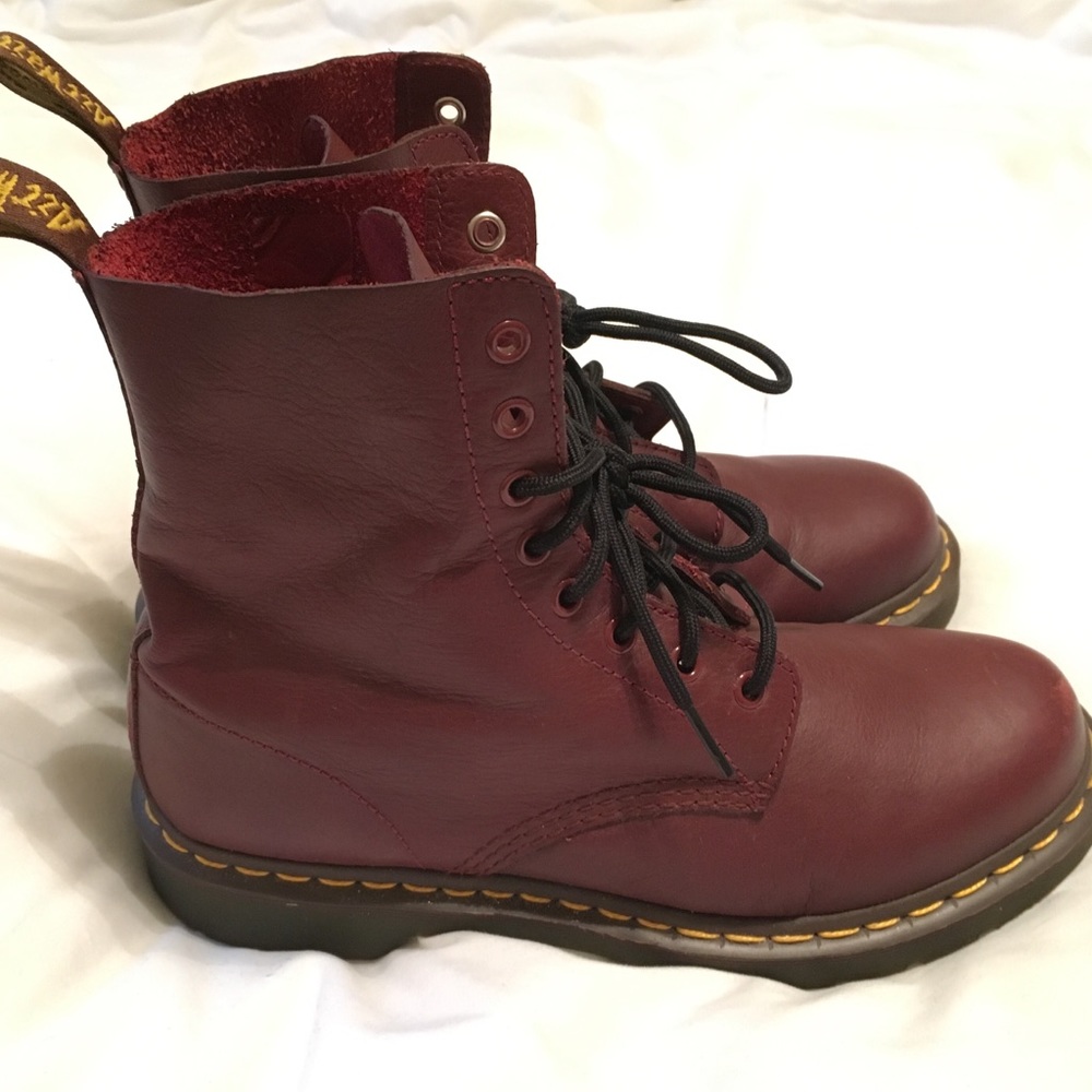 Dr. Martens - Cherry Red Pascal Soft Leather Boots