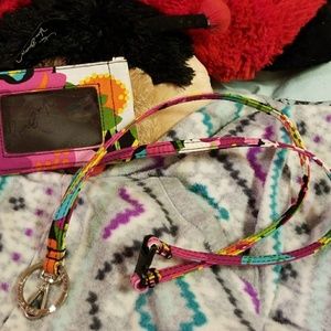 Vera Bradley Accessories - Vera Bradley card, I'D and change holder w lanyard Vera Bradley Accessories - Vera Bradley card, I'D and change holder w lanyard