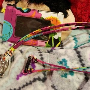Vera Bradley Accessories - Vera Bradley card, I'D and change holder w lanyard Vera Bradley Accessories - Vera Bradley card, I'D and change holder w lanyard