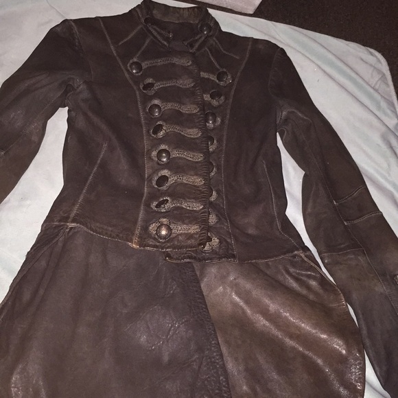 Authentic leather Allsaints vintage jacket - Picture 2 of 6