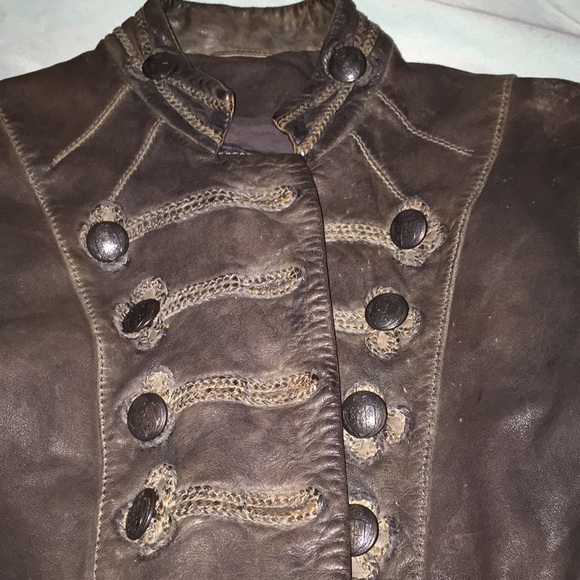 Authentic leather Allsaints vintage jacket - Picture 4 of 6