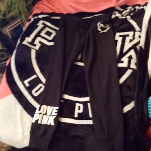 VS/PINK LOGO WAIST BAND JOGGERS SMALL