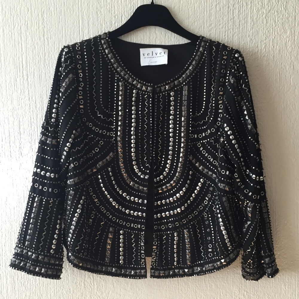 Velvet by Graham and Spencer beaded/sequin blazer!